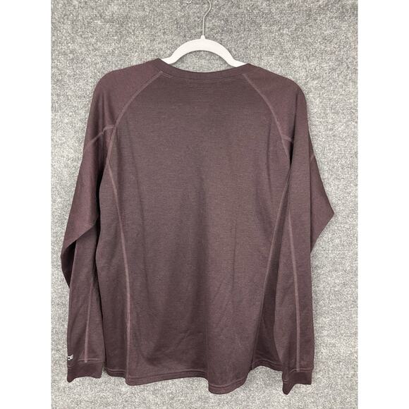 Carhartt Shirt Women's XL 16/18 Long sleeve Thumb Hole Maroon Force - Picture 8 of 9